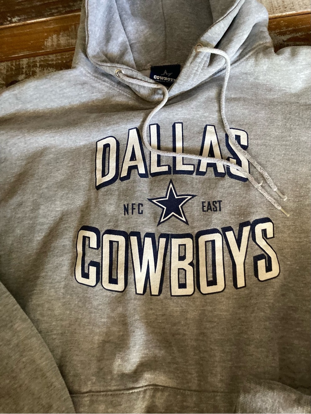 Dallas Cowboys Gray Zip-Up Hoodie - Team Logo Pullover